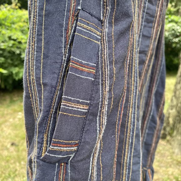 RARE LaROK (pre-Ace & Jig) Blue and Woven Stripe Pinafore Dress - Picture 4 of 11